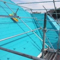 外壁塗装作業工程写真~架設足場