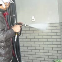 外壁塗装作業工程写真~高圧洗浄
